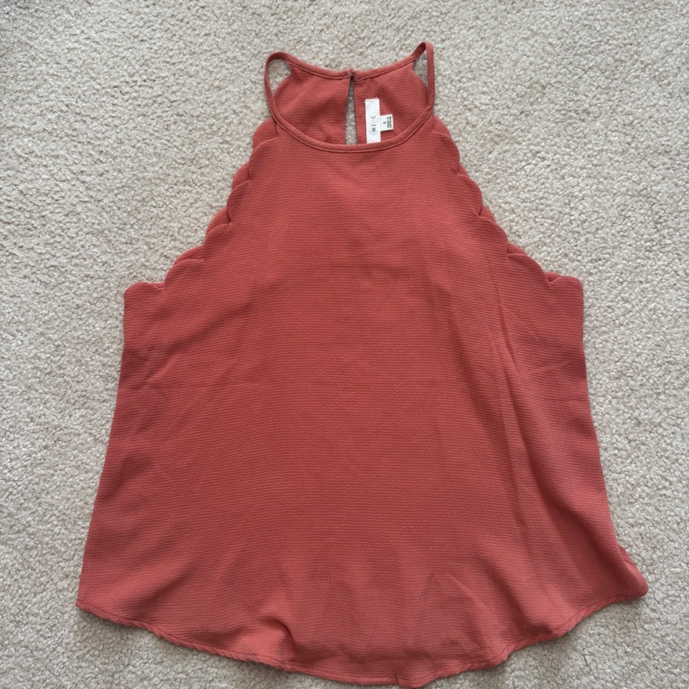 mine Scalloped Edge Tank Top